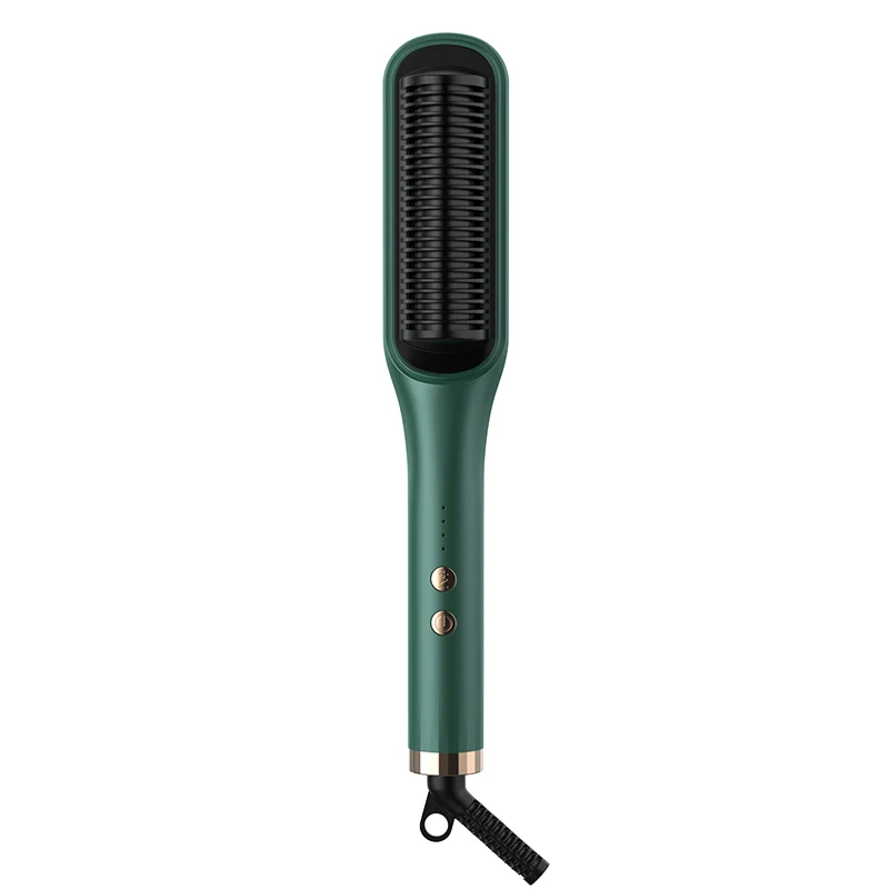 Straightener Curler 2 In1 hair Brush Electric Hot Comb Lisseur De Cheveux dual-use Ceramic heating Styling Tool