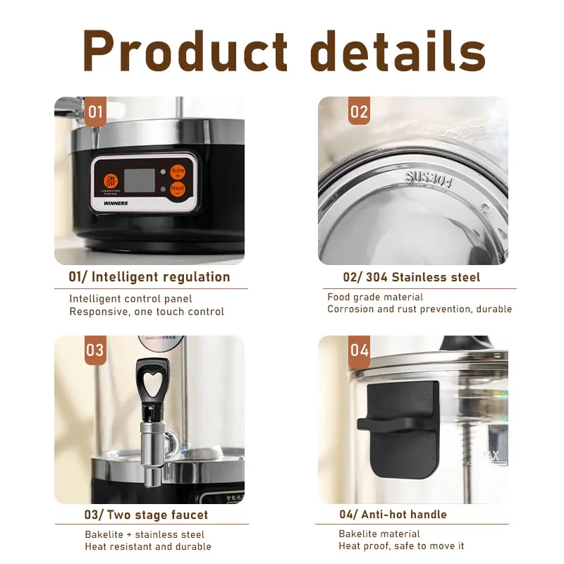 DEWEISI electric tea brewer multi functional making coffee hot water tea circulation heating