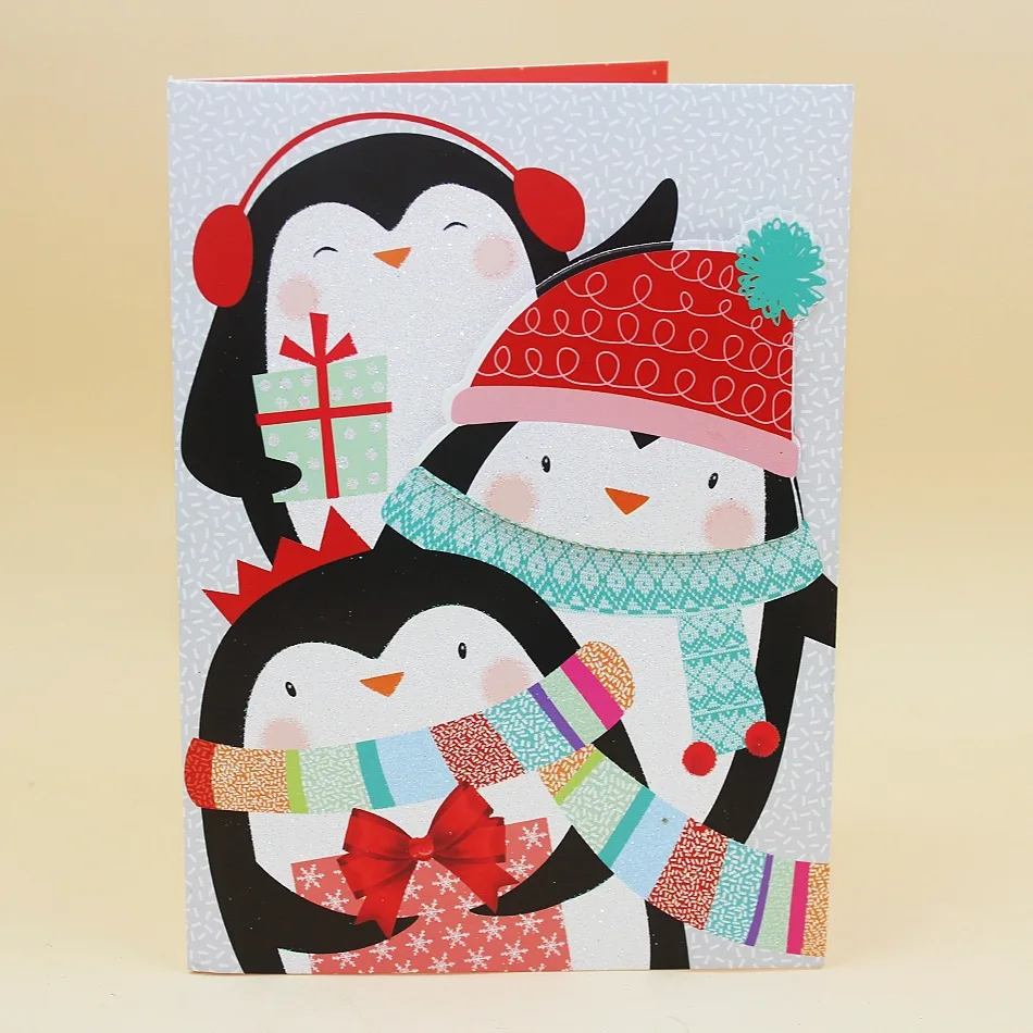 Greeting Cards With Envelope Custom Printing 5 x 7 Inch Folded Holiday Greetings Christmas Cards
