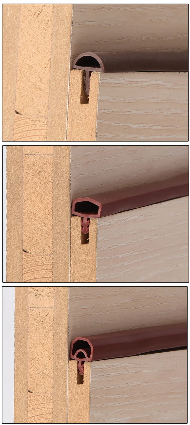 Door and Window Accessories Wooden Door Weather Strip Seal Strip