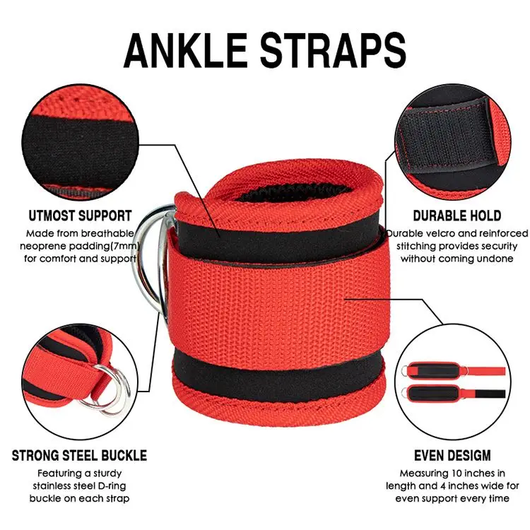 Ex-Factory Price ankle d ring strap / gym d ring strap / ankle weight With free sample
