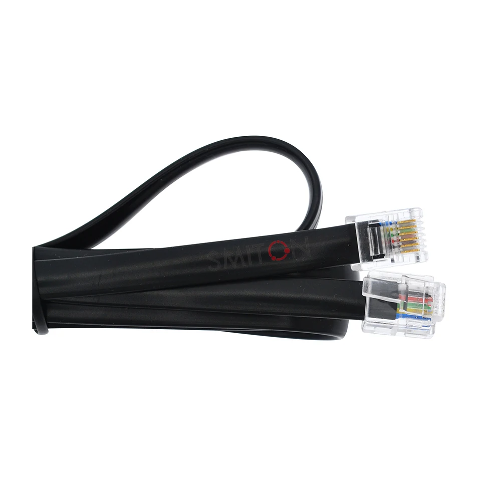Customized 1m 1.5m Rj12 Cable 6p6c Telephone Jumper Cable 6p6c 6 Conductor Rj12 Telephone Cable