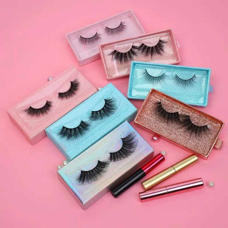 New product release custom colourful paper box eyelash packaging glitter eyelash paper box