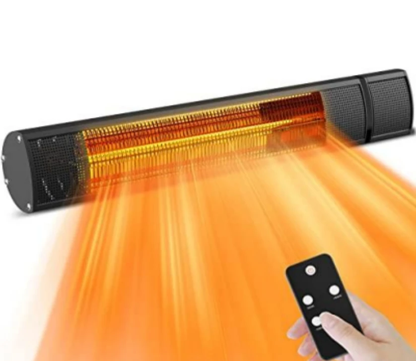 Konwin Patio Heater Outdoor Heater Wall Mounted Infrared Space Heater Remote Control Safe Overheat Protection Ceiling Hang