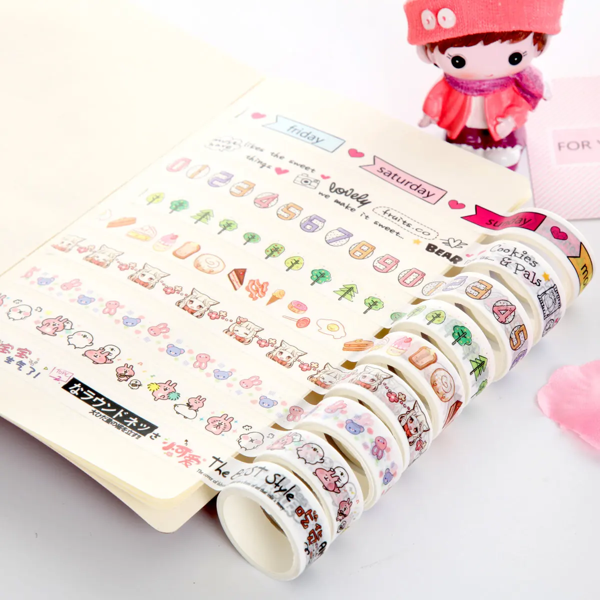 Juno Creative NO MOQ  5m/10m long Holographic Polka Dotcustom printing   Washi Tape Rolls