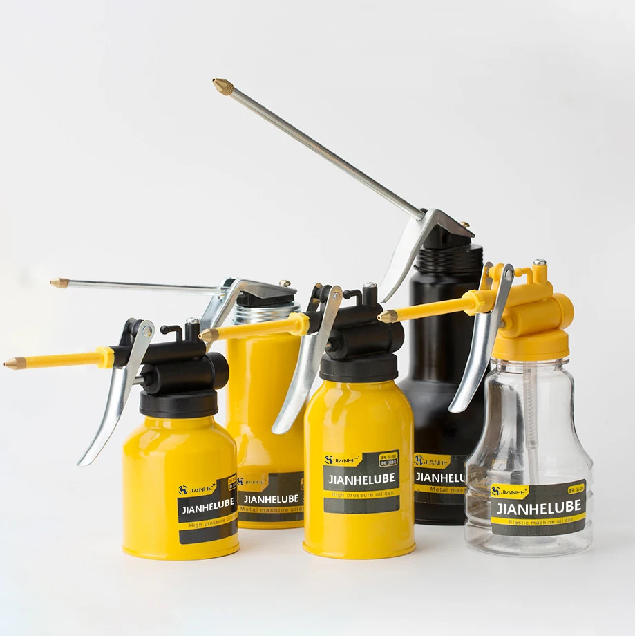 250ml 300ml 350ml 500ml Pistol Machine Oiler Can Pump Spray Gun Metal Pistol Hand Pump Oiler Can