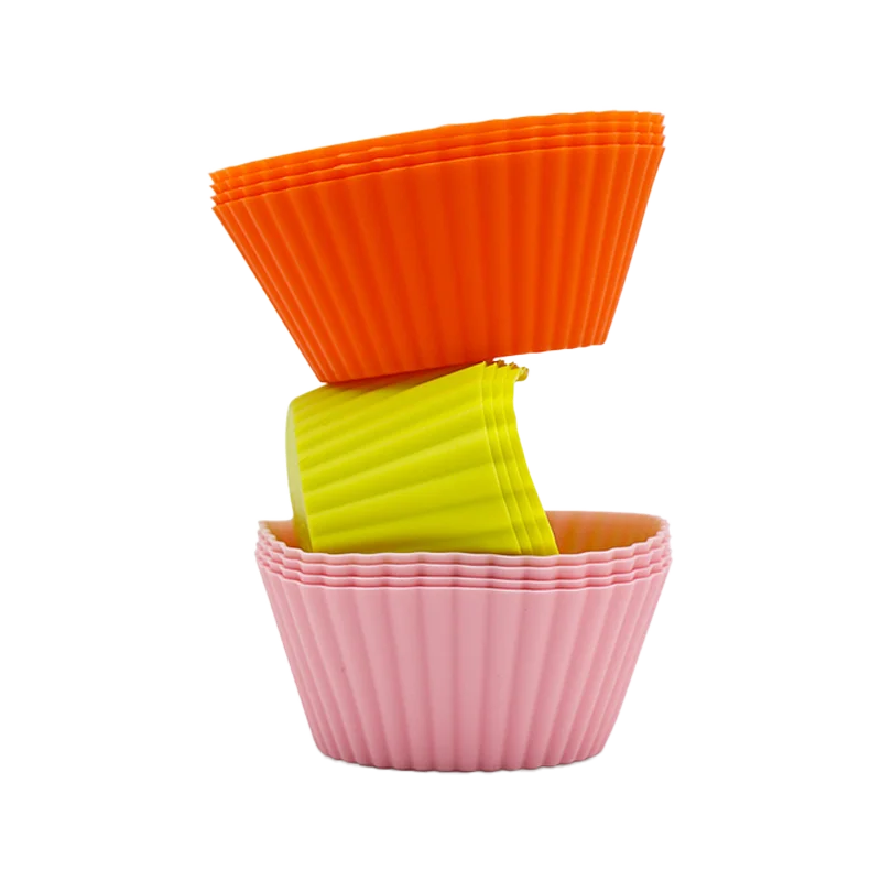 Kitchen Silicone Cupcake Baking Cups Non-Stick Easy Clean Silicone Cups For Delicious Baking - BPA-Free Silicone Bakeware