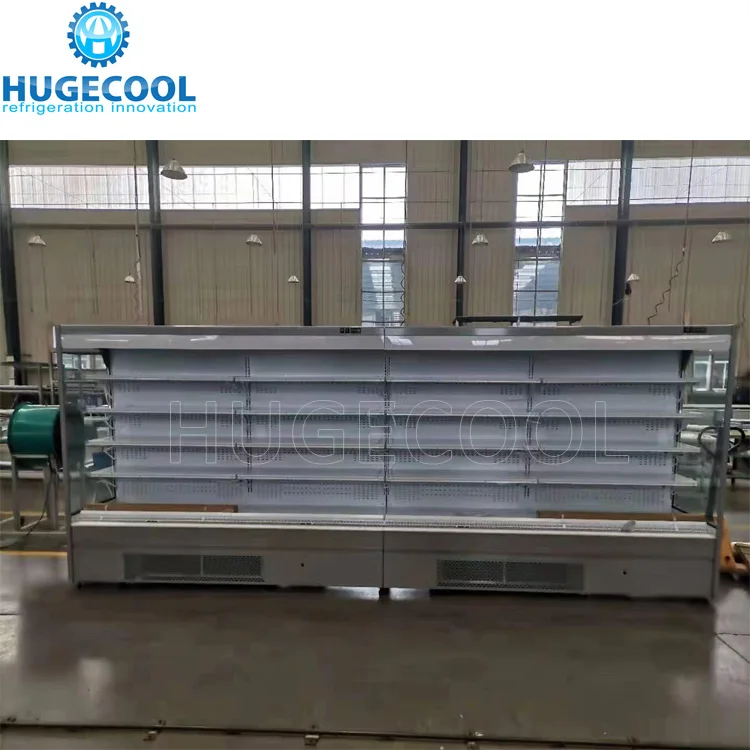 Supermarket multi deck open chiller refrigerator showcase for fruits and vegetables