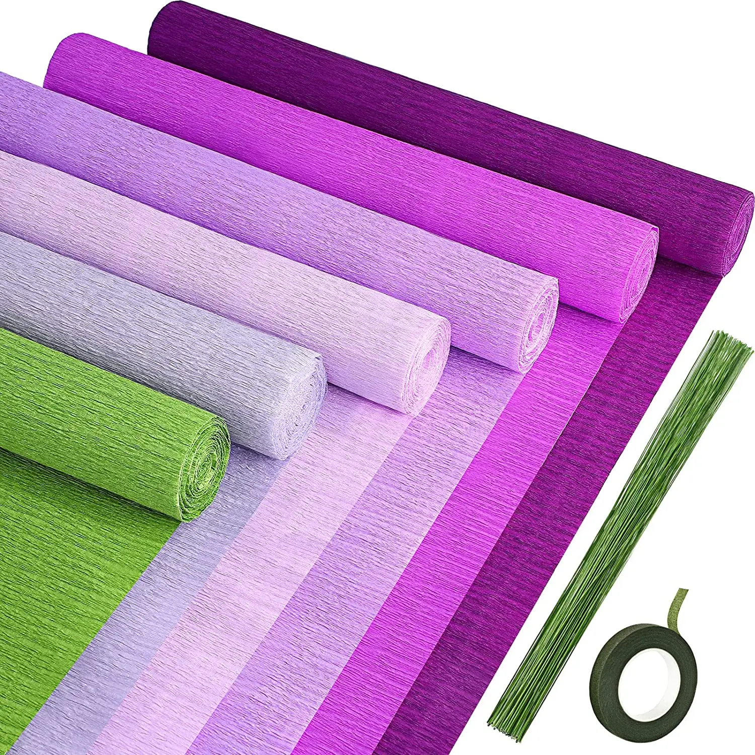 Heavy crepe paper for making flowers and DIY decorations  Color Crepe Paper Roll Flower Wrapping Paper