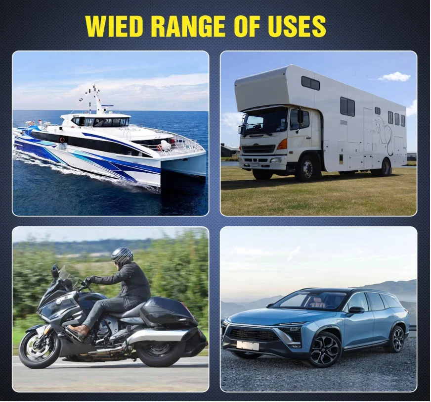 Car Modification USB Voltmeter Marine Caravan Ambulance Charging 4-in-1 Hole Panel RV Use Dual USB Power Socket