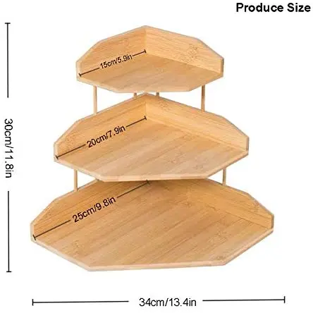 Bamboo storage rack Three floors detachablerack environmental dish+racks bamboo shelf