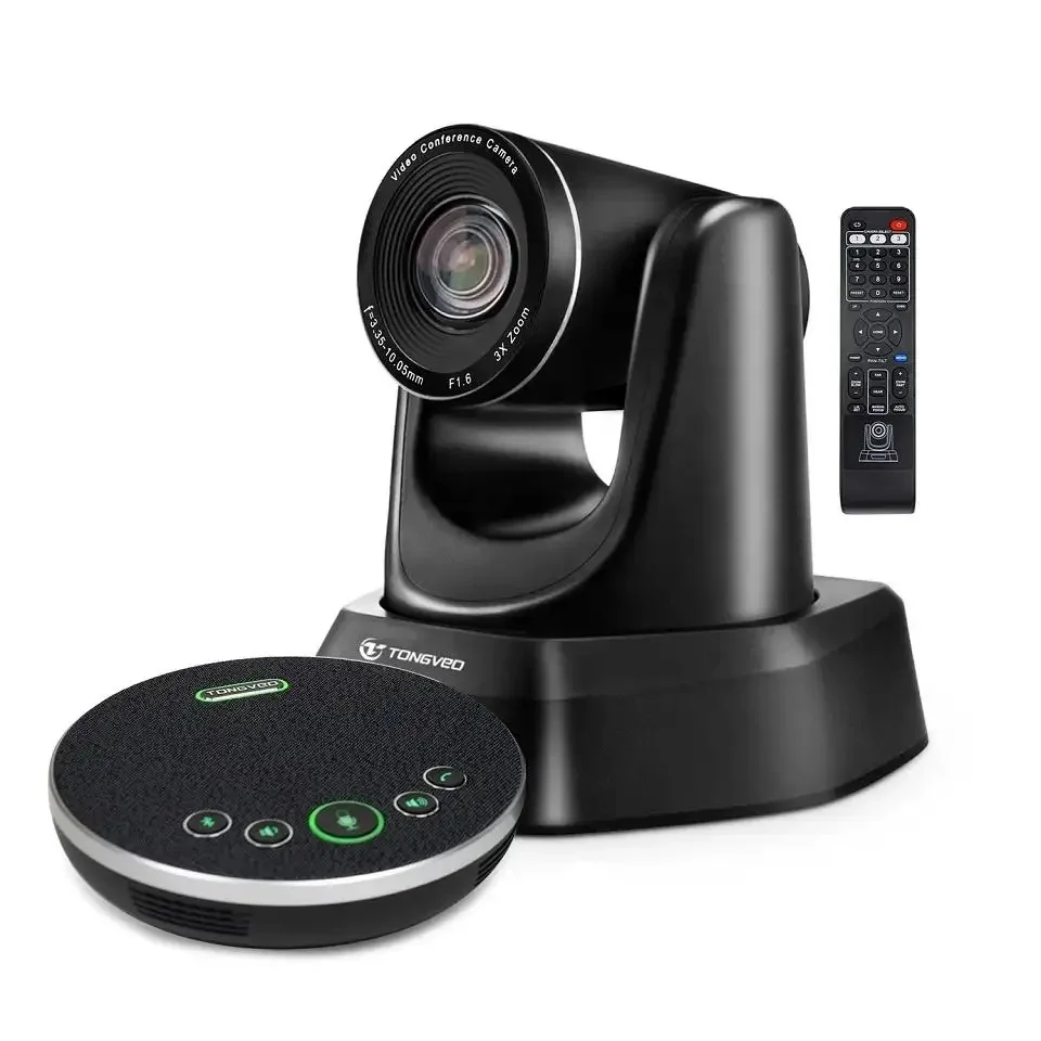 Широкоугольный комплект видеоконференцсвязи Tongveo 3xoptical Zoom 1080p USB3.0 PTZ камера беспроводной Blue-tooth громкоговоритель