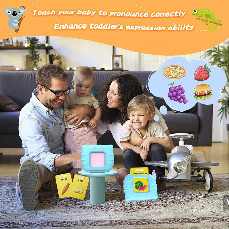 2023 Hot Sale Double Sided 224pcs Words Card Reading Preschool Learning Toys Flash Cards 112pcs Cards Learning Machine