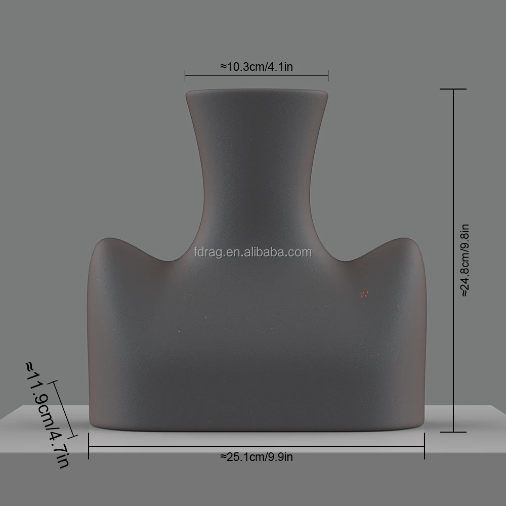 Factory Custom Design Glossy Glaze Texture Multi colors Porcelain Ceramic Dried Flower Vase for Centerpiece Table Decor