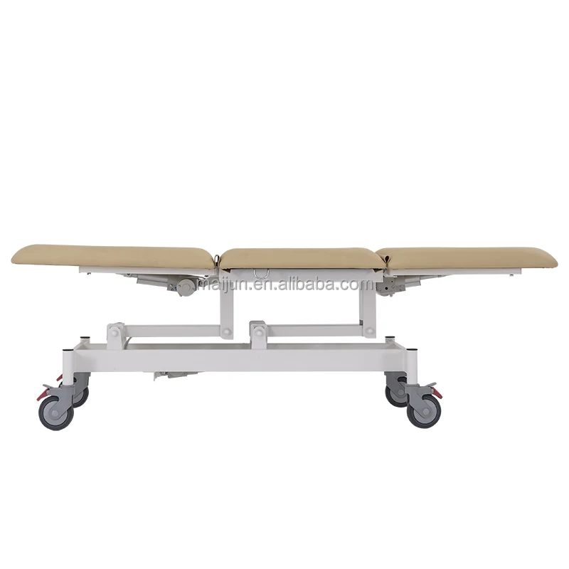 Chiropractic Stretcher Manufacturer electric three motors three fold/section treatment table height adjustable