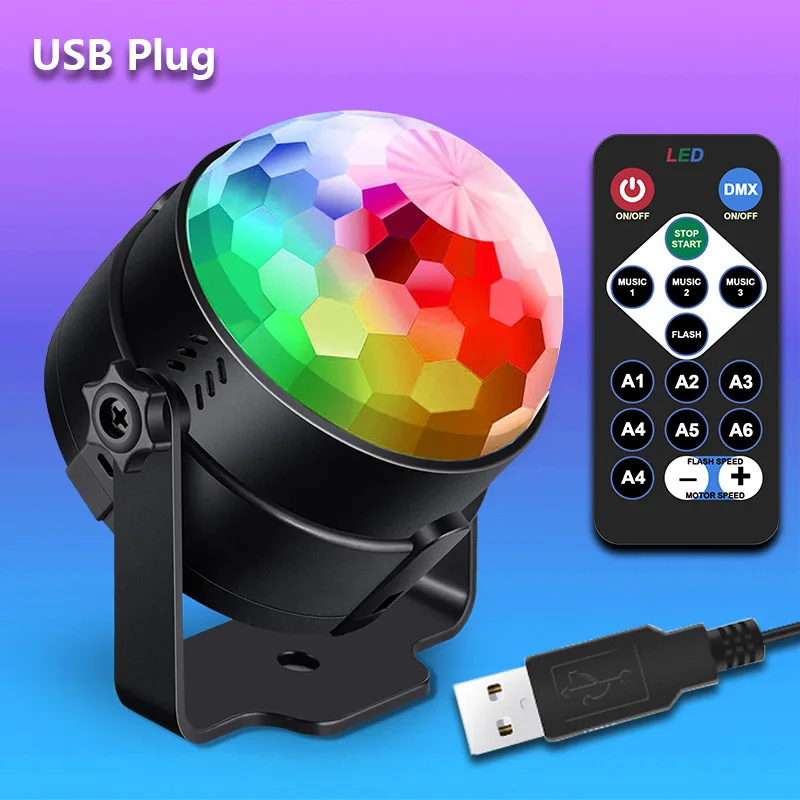 Party Smart Home Lamp Color Portable Rotating LED RGB disco lights party lamp night club lighting Projector Night Light