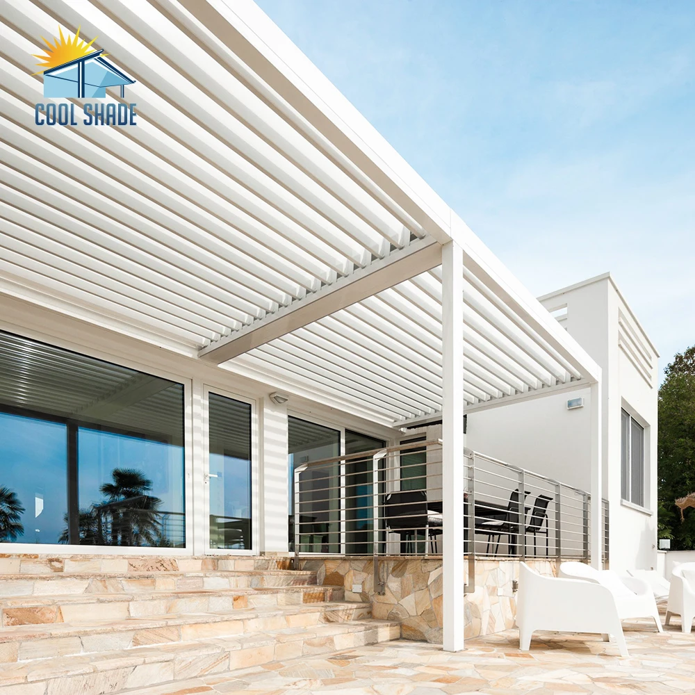 Wholesale Aluminum Electric Pergola Patio Shade Waterproof Outdoor Garden Balcony Bioclimatic Custom Metal