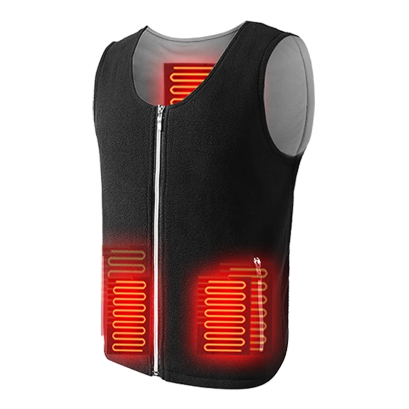 New functional USB 5V rechargeable battery powered cheap waistcoat for man electric heated mans vest for winter skiing