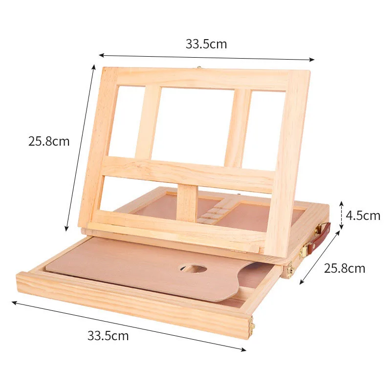 2021 pine wood mini easel and canvas easel painting box painting table top easels