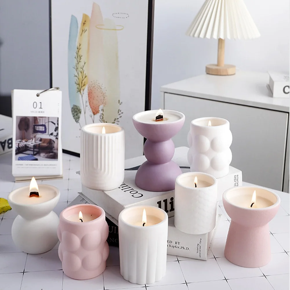 Luxury ceramic candle vessels lanterns and candle jars wholesale for scents  candle container making