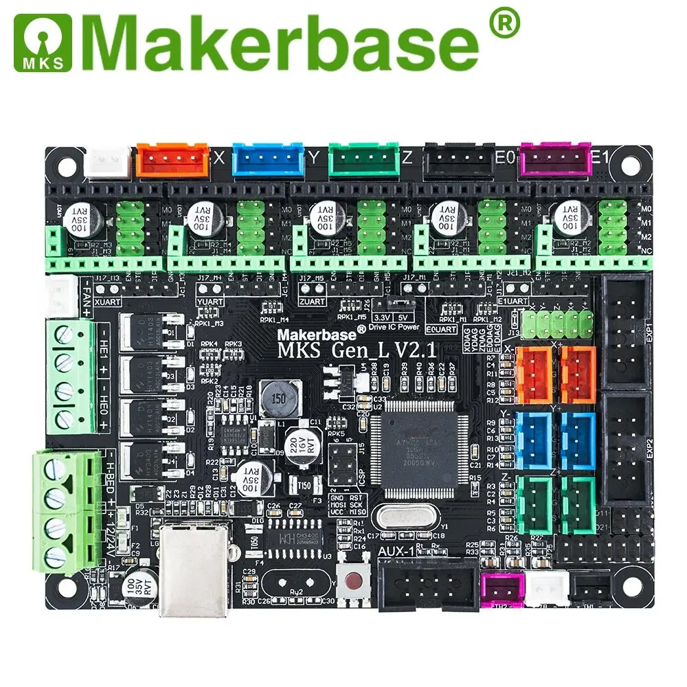 Материнская плата Mega MKS Gen-L V2.1 управления материнская TMC2209 2208 Uart Mode Gen L Поддержка a4988 drv8825 tmc2209 tmc2130