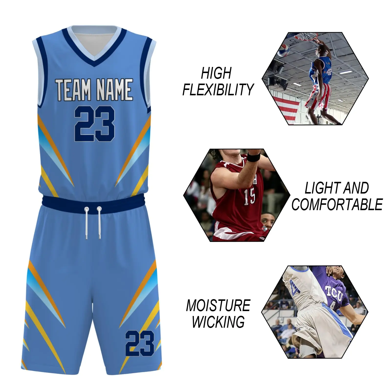 Full Sublimation Breathable Sublimation Basketball Shirt for Men Best Design Basketball Jersey Color Blue Custom Basketball Vest