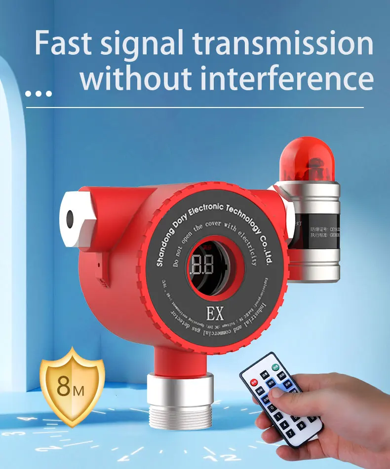 Hot Sale Industrial  Fixed Gas Detector Combustible Gas Detector With Three Output Signal