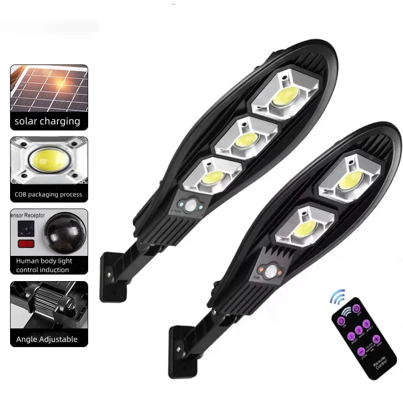Solar street lights outdoor waterproof household remote control integrated human body induction super bright and high-power road