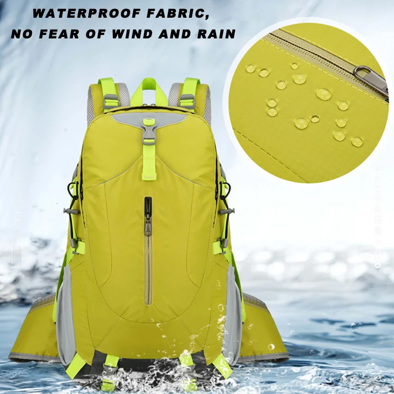 Factory Price Outdoor Large Capacity Waterproof Unisex Travel Rucksack Multifunction Durable Nylon Sport Camping Hiking Backpack