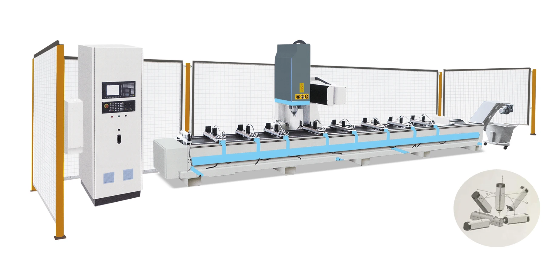 High-speed four-axis CNC machining center