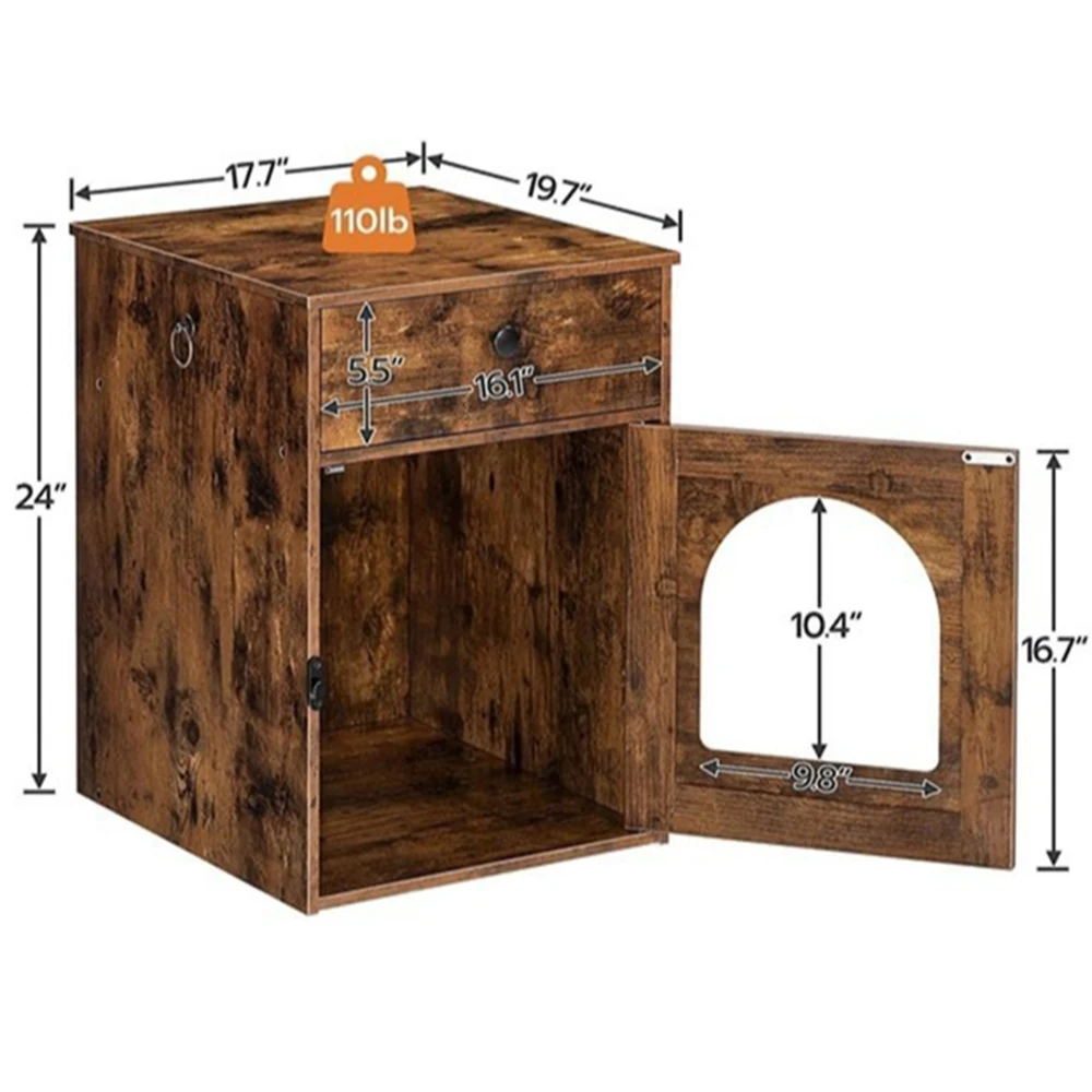 Wholesale Cat Washroom Toilet Table Furniture Cat House Furniture With Door Hidden Cat Litter Box Enclosure