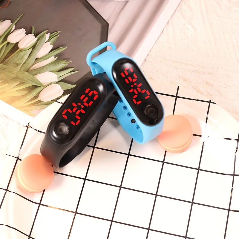 M3 simple button style students fashion casual  gift waterproof touch bracelet wholesale watch