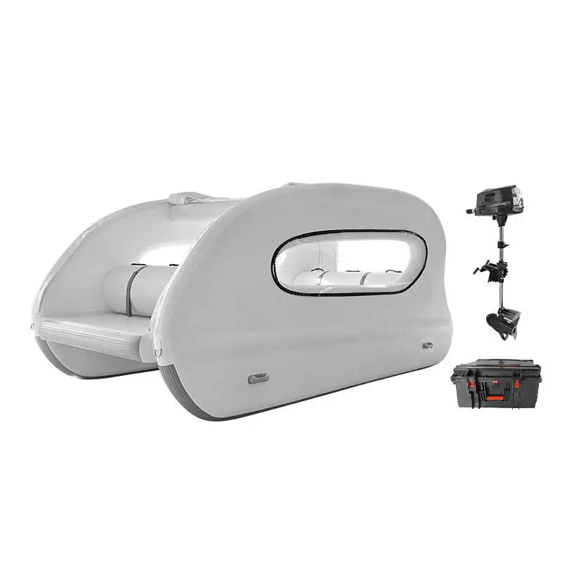 2024 new series Sustainable Multihull Inflatable DropStitch Inflatable Electric House Catamaran Boat For water recreation