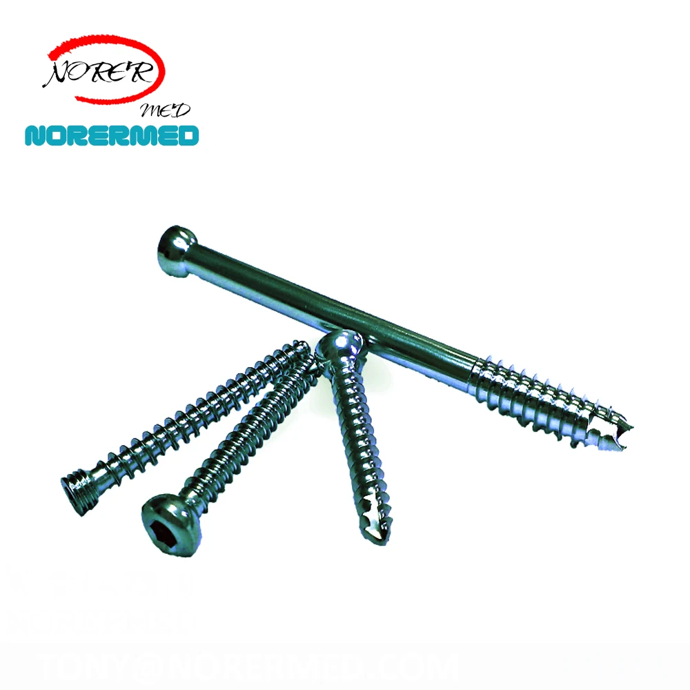 Made in China Titanium  orthopedic Cortical Screw Cancellous Screw Implant manufacturer for  Bone Plate Fragment  fixation