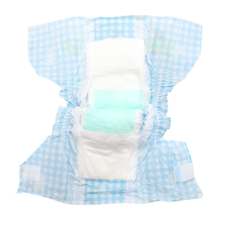 Hot Sale Cheap Disposable Diapers for Baby with Green Core