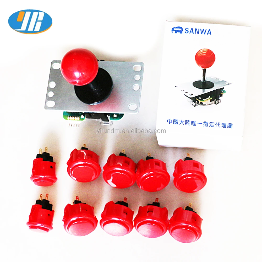 Оптовая продажа Лучшая цена джойстик SANWA JLF-TP-8YT и OBSF-30 24 кнопки для игр с монетоприемом
