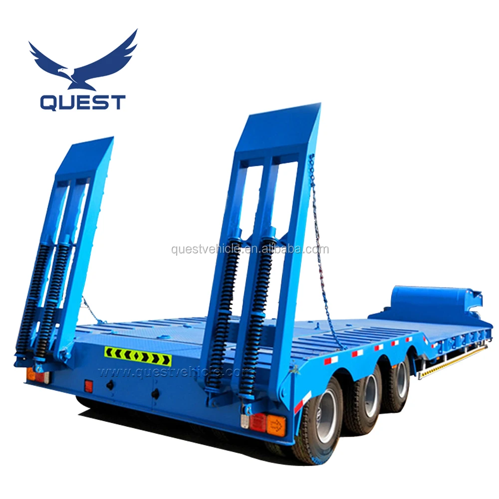 Utility Heavy Duty 3 Line 6 Axles  Low Bed Trailers Truck Gooseneck Extendable Lowboy  Semi Trailer