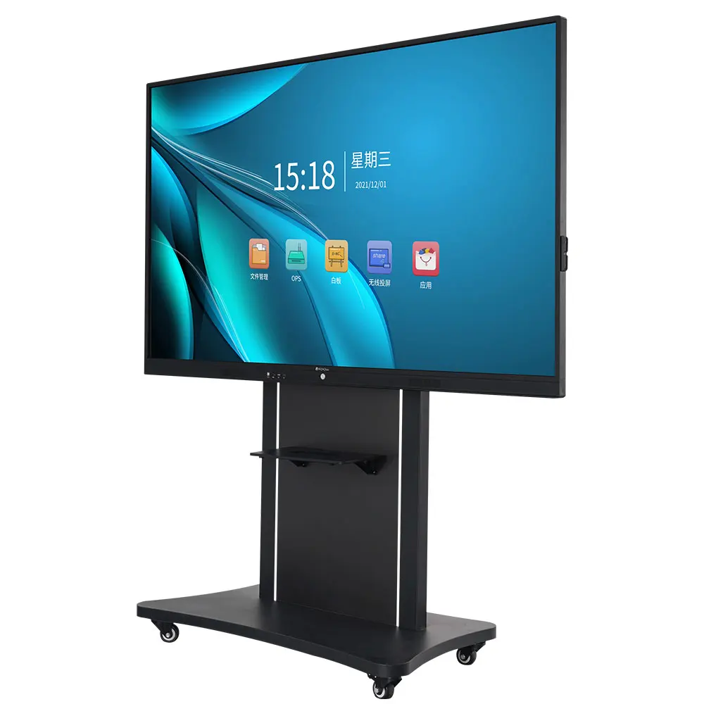55 65 75 85 100 inch touch led screen 4K interactive panel smart board for school with digital pen