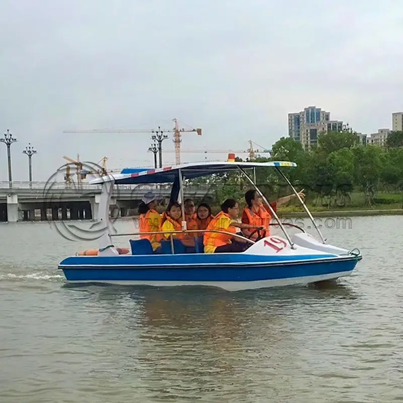 2023 New Design Fiberglass Water Boat Without Motor 8 Person Luxury Electric  Boat  For Sale