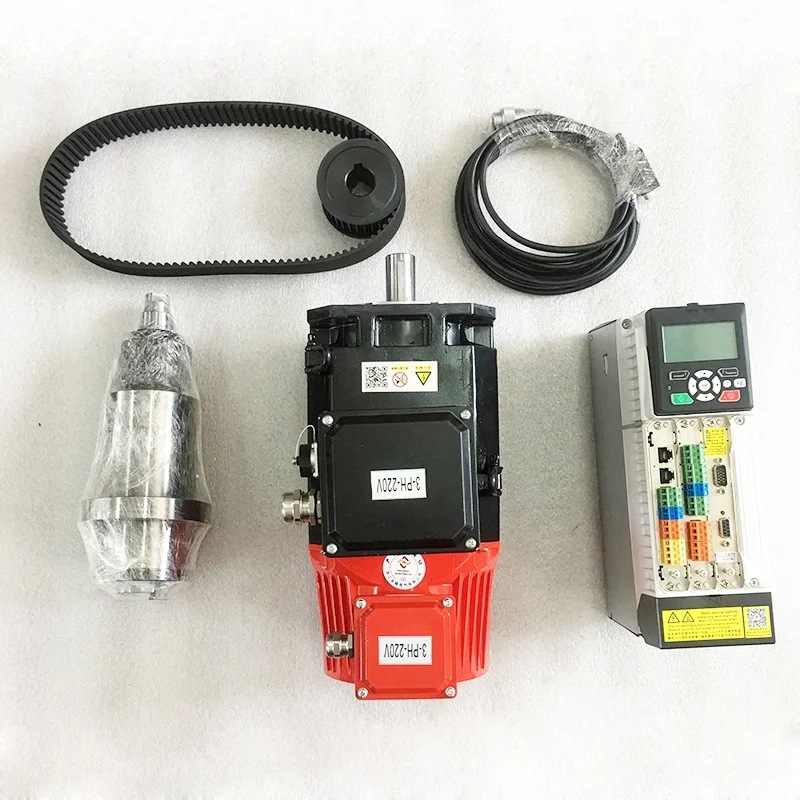 bt belt driven spindle set serve motor and driver bt30 atc spindle motor kit belt drive