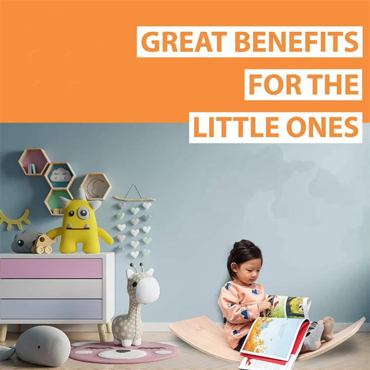 Hot Sale Kids Wooden Balance Board Balance Beam High Quality Wobble Balance Board