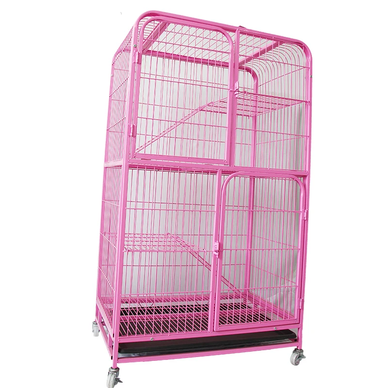 Factory Price Various Sizes Luxury Portable Steel Pipe Cat Cage  For Pet