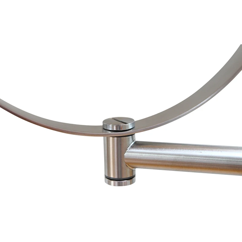 Luxury Customized Shower Room Foldable Stainless Steel Wall Mounted Magnifying Hanging Round Makeup Mirror