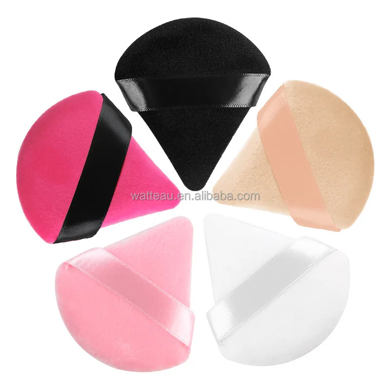 Triangular Flocking Powder Puff Short Pile Dry Powder Makeup Sponge 70*63 Velvet Setting Super Soft Double Sided Cushion