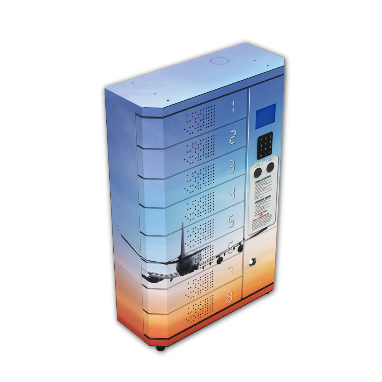 Public Wall Mounted Steel Body Cell Phone Charging Station High Quality Charging Lcokers with 8 Digital Secured Lockers