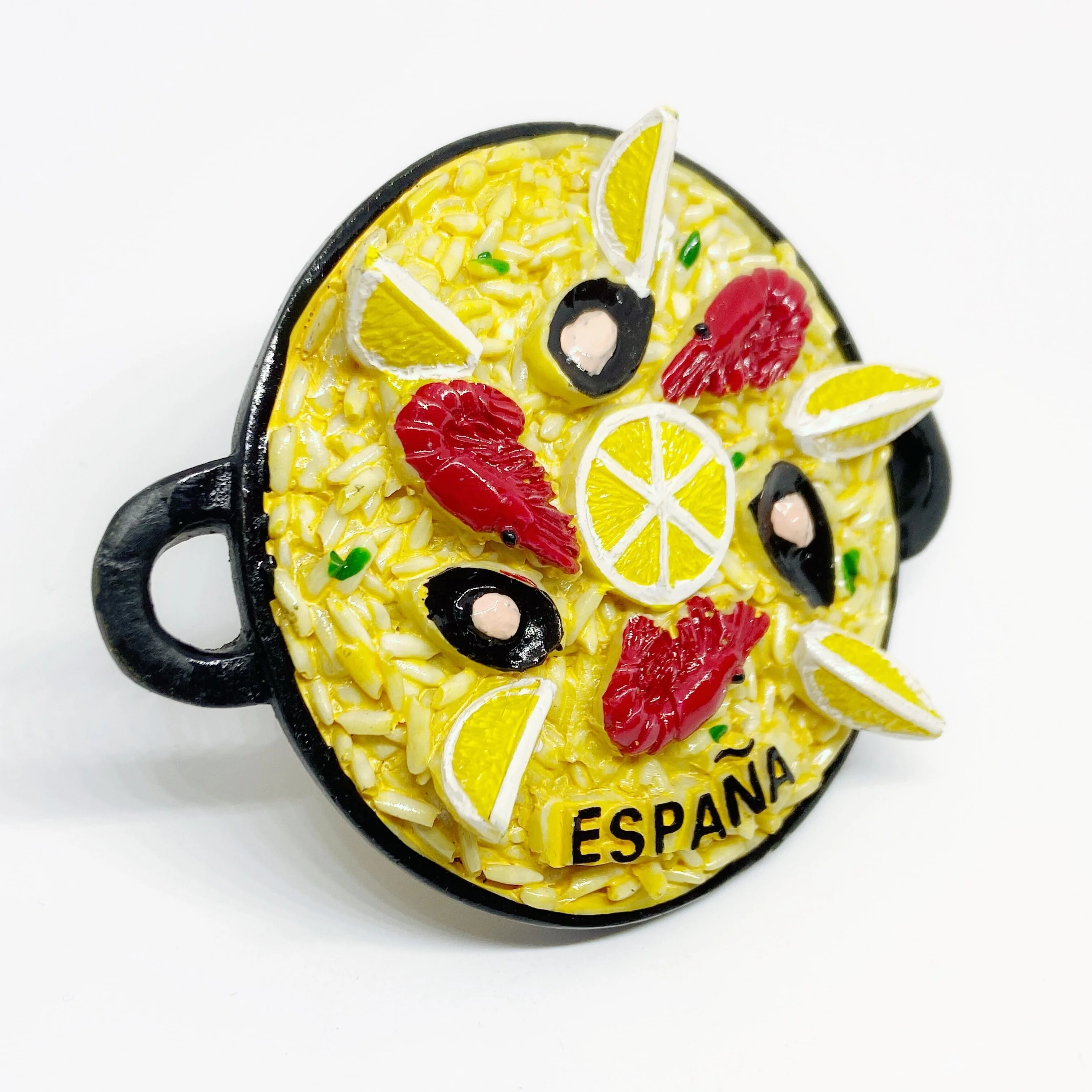 YIWU BaiWen  Wholesale promotional  Spain Valencia food   tourist souvenir gift   resin craft 3d fridge magnet