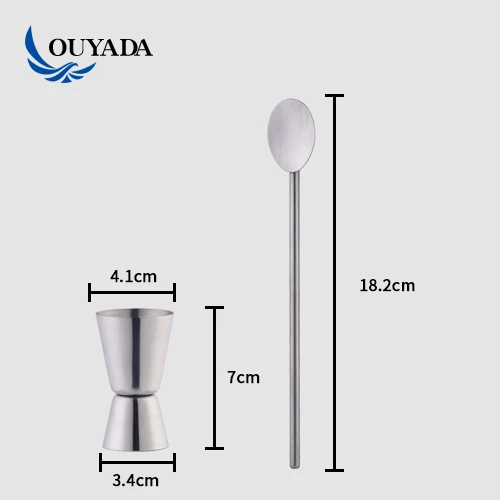 
Factory Direct 5 PCS champagne wine bartender bar accessories silver shiny stainless steel 25oz shaker bar tool set cocktail 