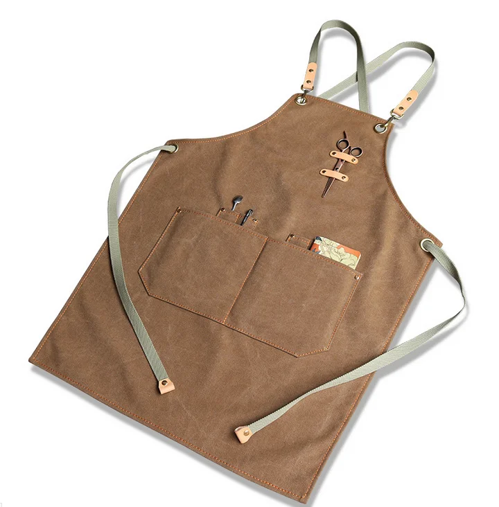 Canvas apron coffee cake milk tea shop gardening Kitchen chef apron with custom logo