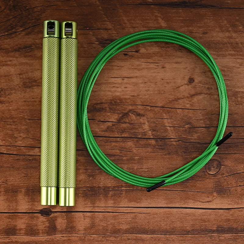 High speed dual bearing system aluminum handles jump rope for cross fit