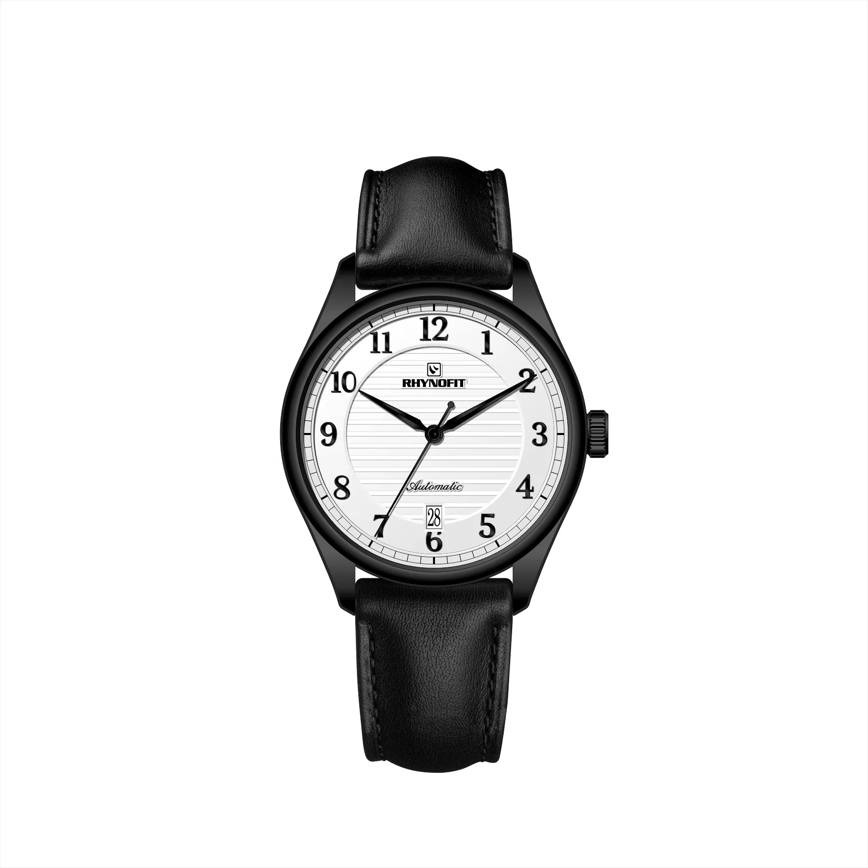 Top Brand Luxury Japanese Automatic NH35/NH36 Sapphire Coated Crystal Stainless Steel and Leather Dress Casual Watch for Sale